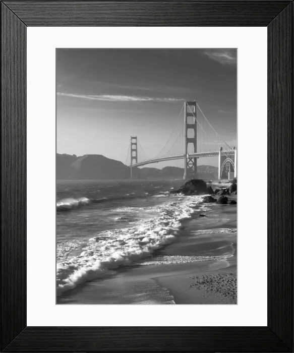 Framed Print : USA, California, San Francisco, Golden Gate Bridge from Marshall Beach Framed Print : USA, California, San Francisco, Golden Gate Bridge from Marshall Beach