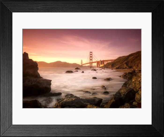 Framed Print : USA, California, San Francisco, Golden Gate Bridge from Marshall Beach Framed Print : USA, California, San Francisco, Golden Gate Bridge from Marshall Beach