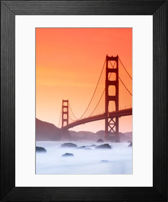 Framed Print : USA, California, San Francisco, Golden Gate Bridge from Marshall Beach Framed Print : USA, California, San Francisco, Golden Gate Bridge from Marshall Beach