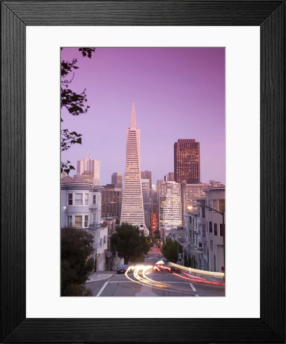 Framed Print : USA, California, San Francisco, Downtown and TransAmerica Building from Telegraph Hill Historic District Framed Print : USA, California, San Francisco, Downtown and TransAmerica Building from Telegraph Hill Historic District