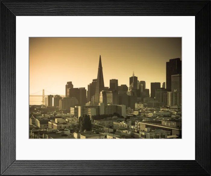 Framed Print : USA, California, San Francisco, Downtown and Trans America Building Framed Print : USA, California, San Francisco, Downtown and Trans America Building