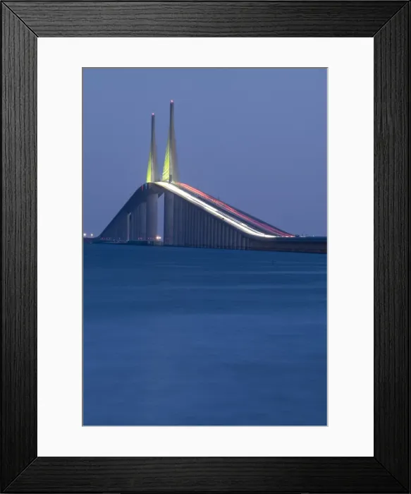 Framed Print : Sunshine Skyway Bridge, Tampa Bay, Saint Petersburg, Florida Framed Print : Sunshine Skyway Bridge, Tampa Bay, Saint Petersburg, Florida