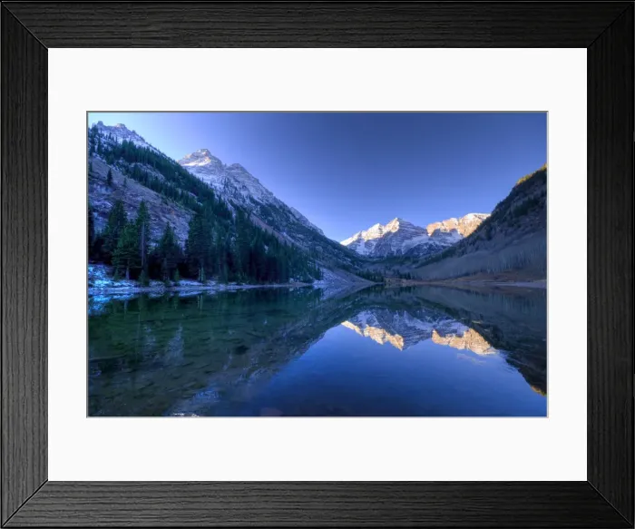Framed Print : USA, Colorado, Maroon Bells Mountain reflected in Maroon Lake Framed Print : USA, Colorado, Maroon Bells Mountain reflected in Maroon Lake