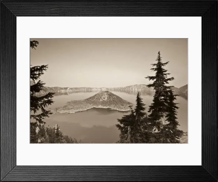 Framed Print : USA, Oregon, Crater Lake National Park, Crater Lake and Wizard Island Framed Print : USA, Oregon, Crater Lake National Park, Crater Lake and Wizard Island