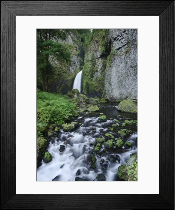 Framed Print : USA, Oregon, Columbia River Gorge, Waclella Falls
