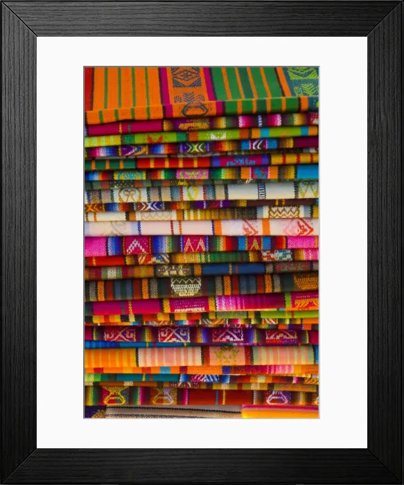 Framed Print : USA, New Mexico, Santa Fe, Colourful clothes
