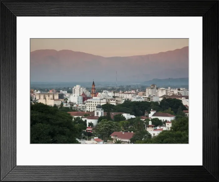 Framed Print : Argentina, Salta Province, Salta, view from the east, dawn Framed Print : Argentina, Salta Province, Salta, view from the east, dawn