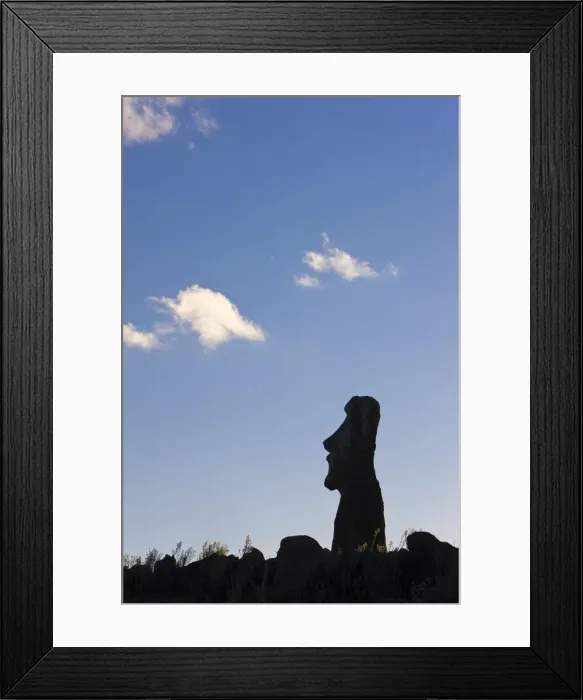 Framed Print : Chile, Rapa Nui, Easter Island, monolithic giant stone Moai statue at Tongariki Framed Print : Chile, Rapa Nui, Easter Island, monolithic giant stone Moai statue at Tongariki