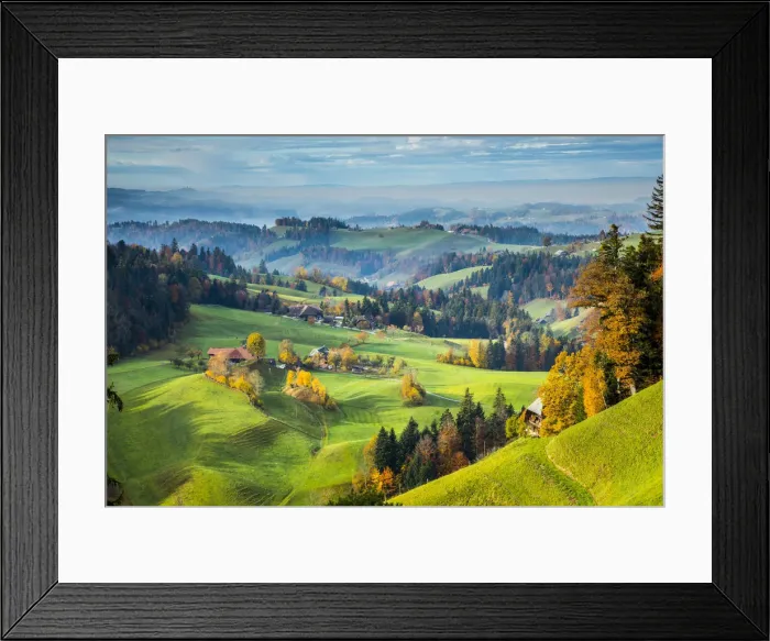 Framed Print : Emmental Valley, Berner Oberland, Switzerland Framed Print : Emmental Valley, Berner Oberland, Switzerland