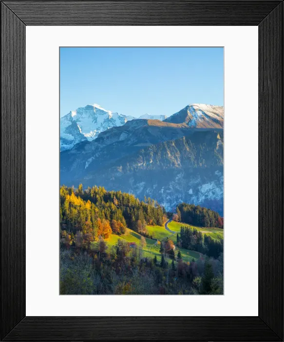 Framed Print : Jungfrau from Beatenberg, Berner Oberland, Switzerland Framed Print : Jungfrau from Beatenberg, Berner Oberland, Switzerland