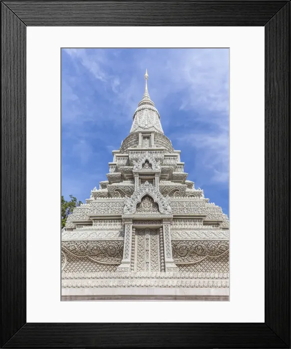 Framed Print : Cambodia, Phnom Penh, the Silver Pagoda, stupa Framed Print : Cambodia, Phnom Penh, the Silver Pagoda, stupa