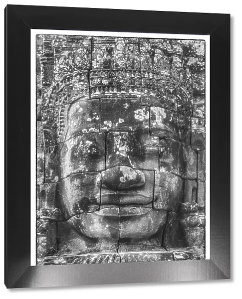 Cambodia, Angkor, Angkor Thom, Bayon Temple, face of Avalokiteshvara
