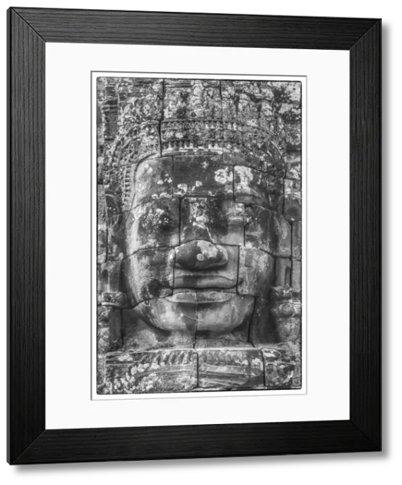 Framed Print : Cambodia, Angkor, Angkor Thom, Bayon Temple, face of Avalokiteshvara Framed Print : Cambodia, Angkor, Angkor Thom, Bayon Temple, face of Avalokiteshvara