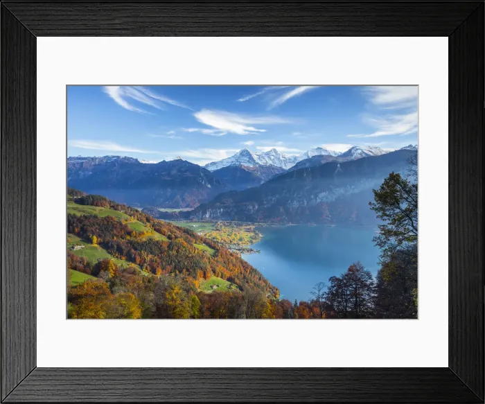 Framed Print : Eiger, Monch & Jungfrau mountains, above Lake Thun, Berner Oberland, Switzerland Framed Print : Eiger, Monch & Jungfrau mountains, above Lake Thun, Berner Oberland, Switzerland