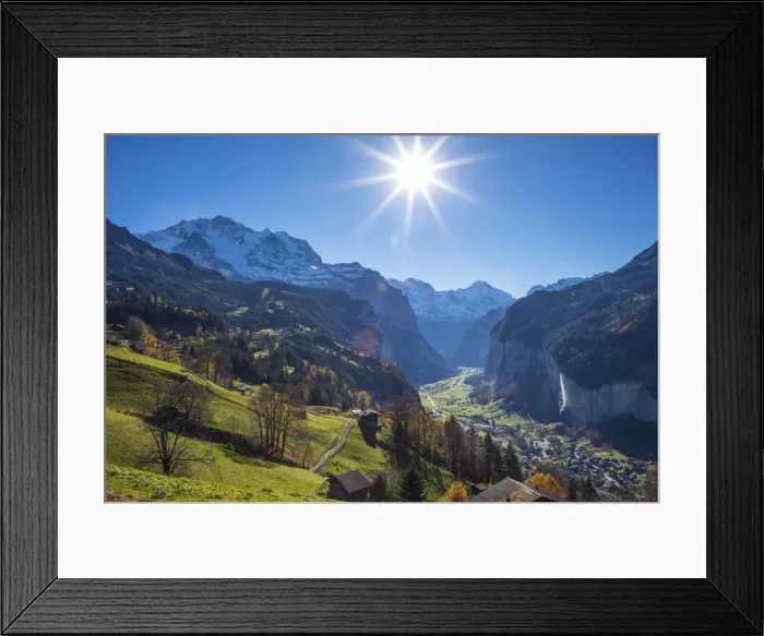 Framed Print : Wengen, and Jungfrau mountain, Berner Oberland, Switzerland Framed Print : Wengen, and Jungfrau mountain, Berner Oberland, Switzerland