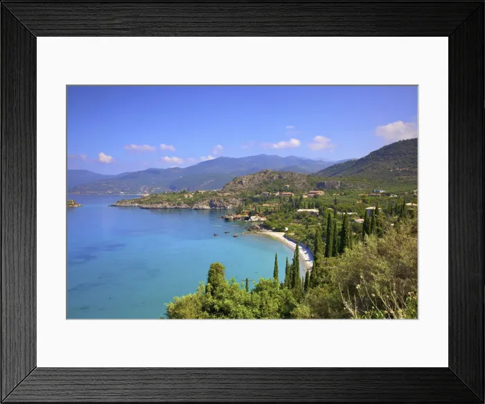 Framed Print : The Coastline at Kardamyli, Mani Peninsula, The Peloponnese, Greece, Southern Europe Framed Print : The Coastline at Kardamyli, Mani Peninsula, The Peloponnese, Greece, Southern Europe