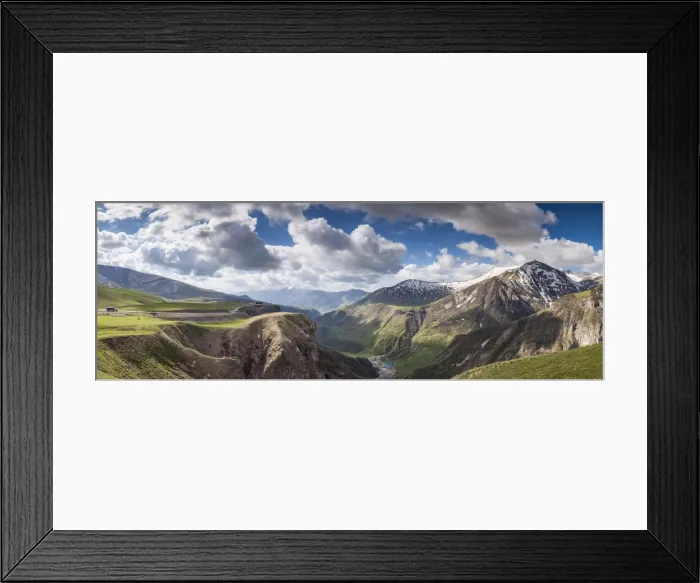 Framed Print : Georgia, Georgian Military Highway, Kobi, mountain landscape Framed Print : Georgia, Georgian Military Highway, Kobi, mountain landscape