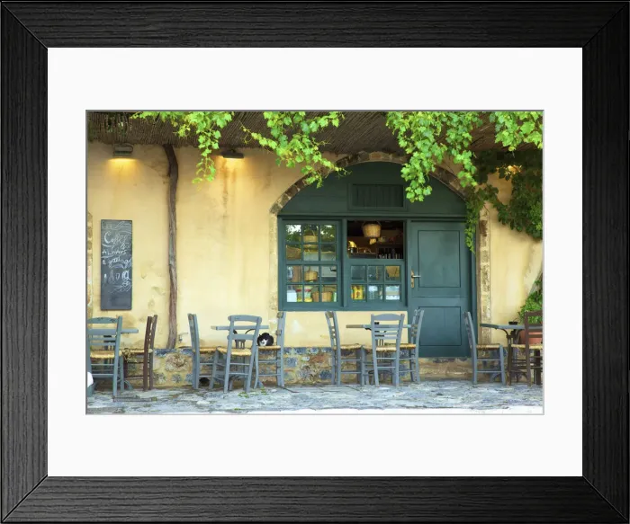 Framed Print : Cafe in Monemvasia, Laconia, The Peloponnese, Greece, Southern Europe Framed Print : Cafe in Monemvasia, Laconia, The Peloponnese, Greece, Southern Europe