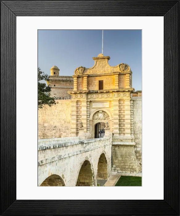 Framed Print : Malta, Malta, Mdina (Rabat) Old Walled Town, Mdina Gate Framed Print : Malta, Malta, Mdina (Rabat) Old Walled Town, Mdina Gate