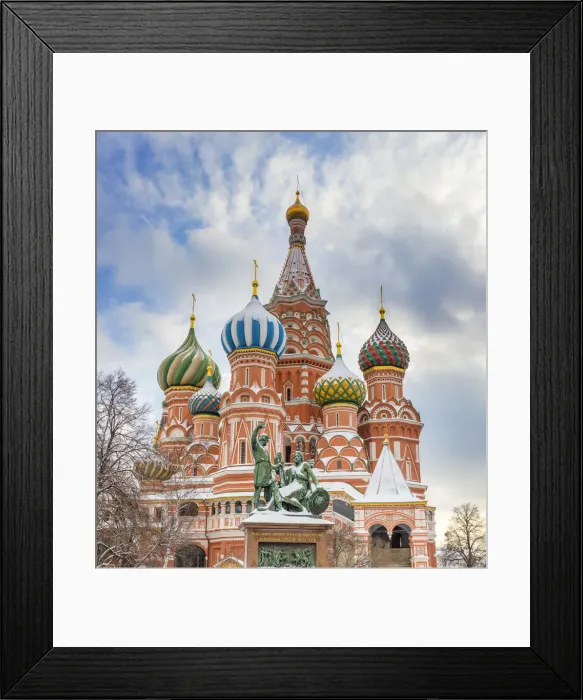 Framed Print : Saint Basils Cathedral, Monument to Minin and Pozharsky, Red square, Moscow, Russia Framed Print : Saint Basils Cathedral, Monument to Minin and Pozharsky, Red square, Moscow, Russia