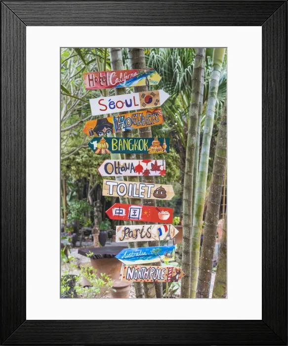 Framed Print : Laos, Luang Prabang, Utopia Bar, signage Framed Print : Laos, Luang Prabang, Utopia Bar, signage