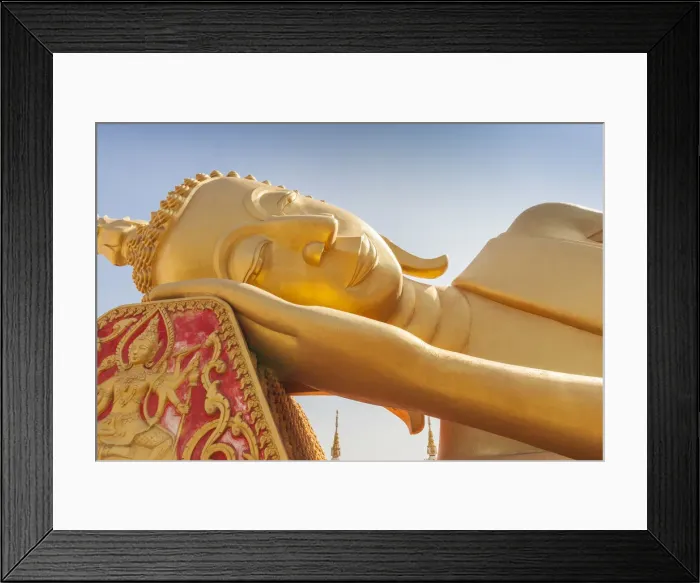 Framed Print : Laos, Vientiane, Wat That Luang Tai, reclining Buddha