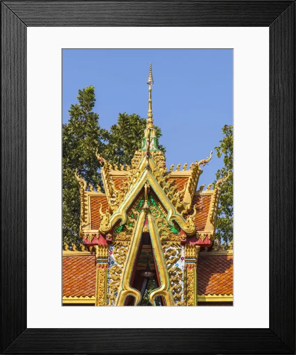 Framed Print : Laos, Vientiane, Wat Ong Teu Mahawihan, gate detail Framed Print : Laos, Vientiane, Wat Ong Teu Mahawihan, gate detail