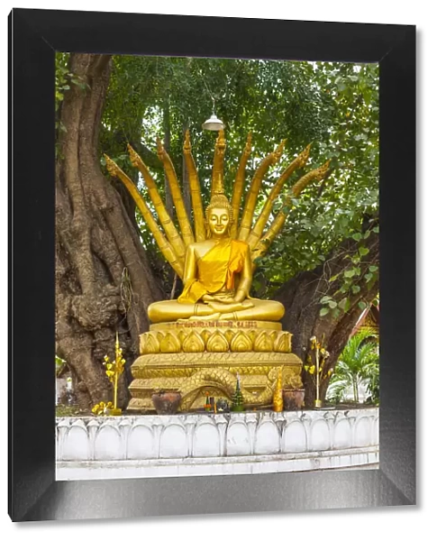 Laos, Luang Prabang, Wat Wisunarat, golden buddha