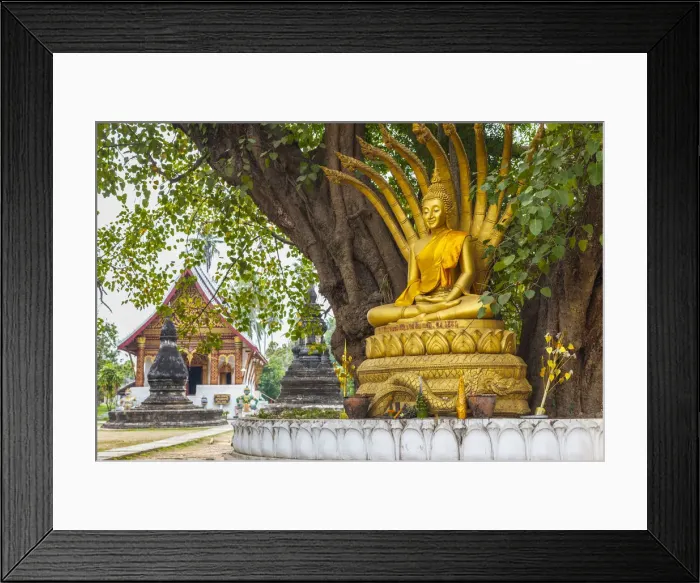 Framed Print : Laos, Luang Prabang, Wat Wisunarat, golden buddha Framed Print : Laos, Luang Prabang, Wat Wisunarat, golden buddha