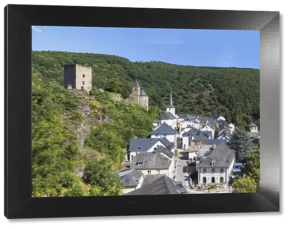 Luxembourg, Esch-sur-Sure, Sure river and Castle