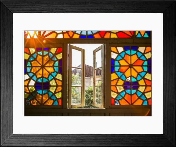 Framed Print : Georgia, Tbilisi, Old Town, traditional Georgian building with stained-glass staircase Framed Print : Georgia, Tbilisi, Old Town, traditional Georgian building with stained-glass staircase