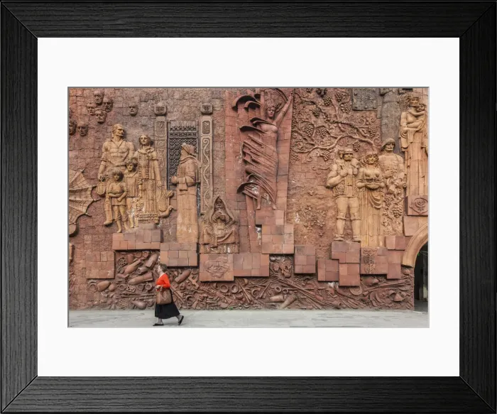 Framed Print : Georgia, Kutaisi, Market-area city wall mural Framed Print : Georgia, Kutaisi, Market-area city wall mural