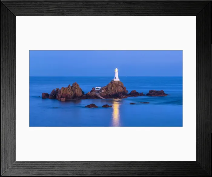Framed Print : United KIngdom, Channel Islands, Jersey, Corbiere Lighthouse