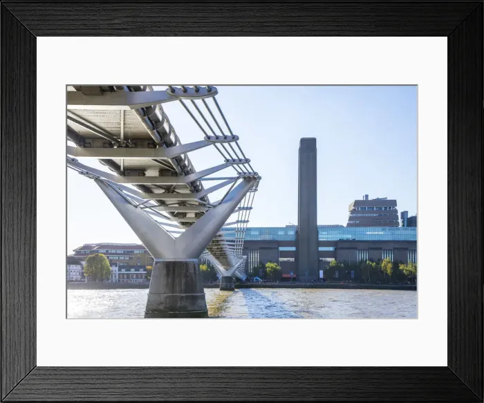 Framed Print : Tate Modern & Millennium Bridge, London, England, UK Framed Print : Tate Modern & Millennium Bridge, London, England, UK