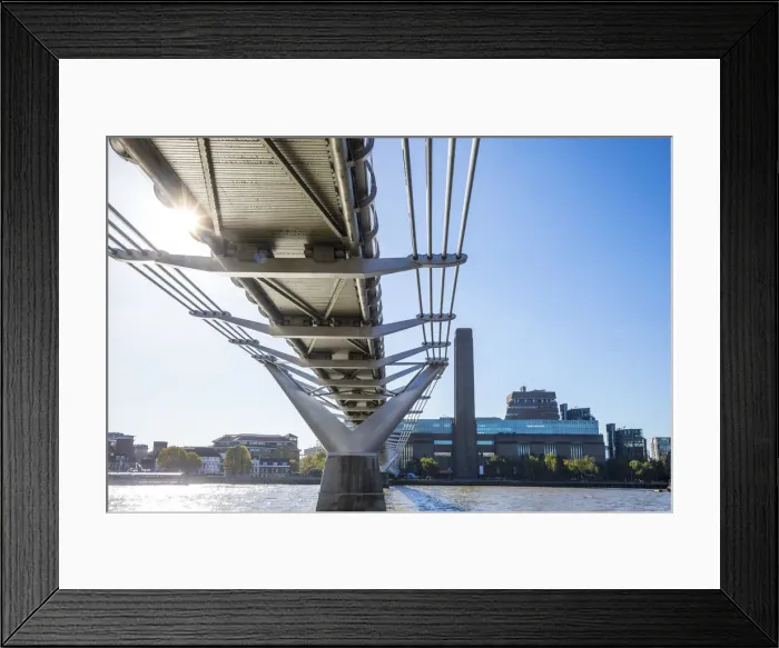 Framed Print : Tate Modern & Millennium Bridge, London, England, UK Framed Print : Tate Modern & Millennium Bridge, London, England, UK