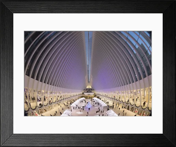 Framed Print : Usa, New York City, Manhattan, Lower Manhattan, World Trade Centre, main hall of Framed Print : Usa, New York City, Manhattan, Lower Manhattan, World Trade Centre, main hall of