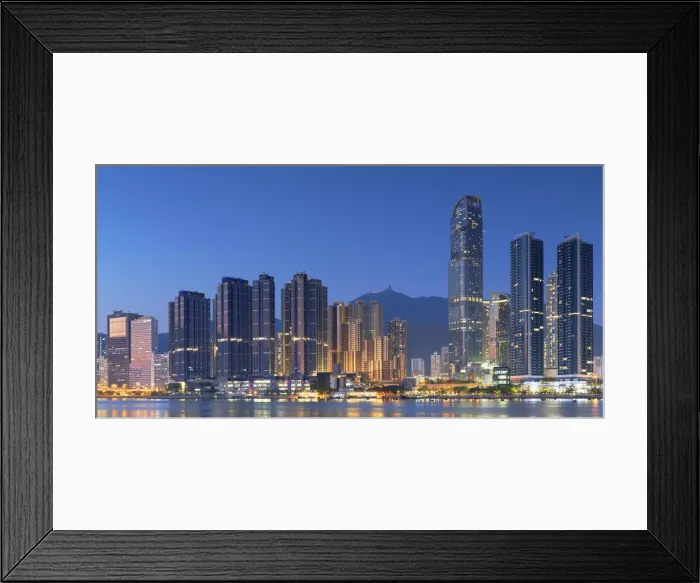 Framed Print : Skyline of Tsuen Wan with Nina Tower, Tsuen Wan, Hong Kong, China Framed Print : Skyline of Tsuen Wan with Nina Tower, Tsuen Wan, Hong Kong, China