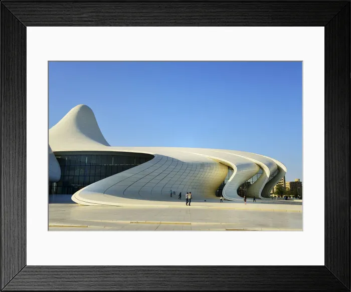 Framed Print : Heydar Aliyev Cultural Center, designed by Iraqi-British architect Zaha Hadid Framed Print : Heydar Aliyev Cultural Center, designed by Iraqi-British architect Zaha Hadid