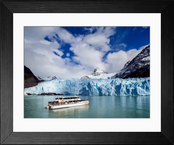 Framed Print : Cruise Ship in front of the Spegazzini Glacier, Los Glaciares National Park, Santa Framed Print : Cruise Ship in front of the Spegazzini Glacier, Los Glaciares National Park, Santa