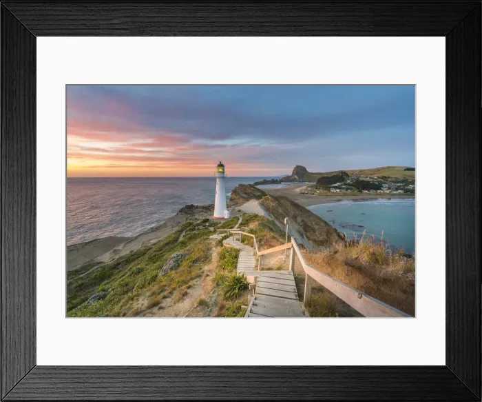 Framed Print : Castlepoint lighthouse at dawn. Castlepoint, Wairarapa region, North Island, New Zealand Framed Print : Castlepoint lighthouse at dawn. Castlepoint, Wairarapa region, North Island, New Zealand