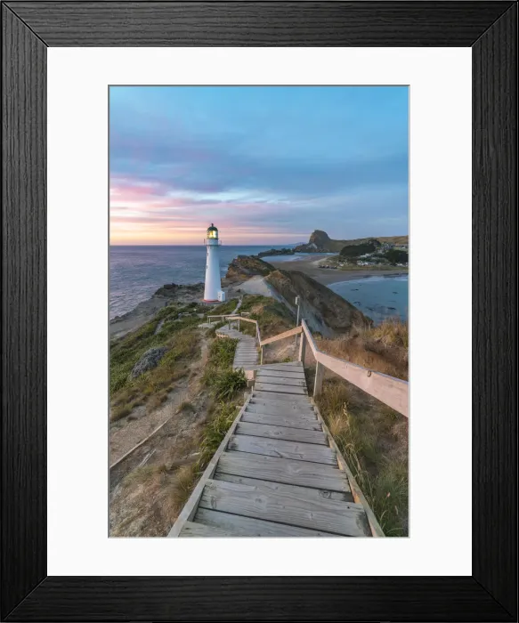 Framed Print : Castlepoint lighthouse at dawn. Castlepoint, Wairarapa region, North Island, New Zealand Framed Print : Castlepoint lighthouse at dawn. Castlepoint, Wairarapa region, North Island, New Zealand