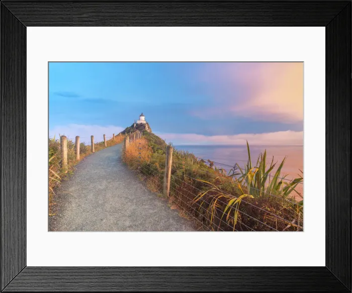 Framed Print : Nugget Point lighthouse at sunset. Ahuriri Flat, Clutha district, Otago region, South Framed Print : Nugget Point lighthouse at sunset. Ahuriri Flat, Clutha district, Otago region, South