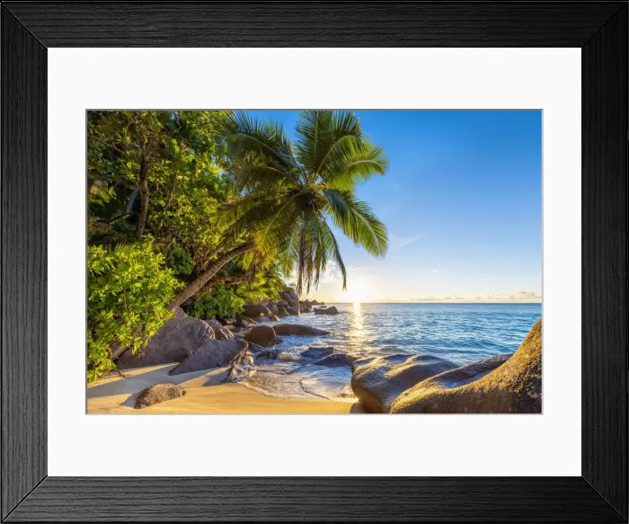 Framed Print : Anse Georgette, Praslin island, Seychelles, Africa Framed Print : Anse Georgette, Praslin island, Seychelles, Africa