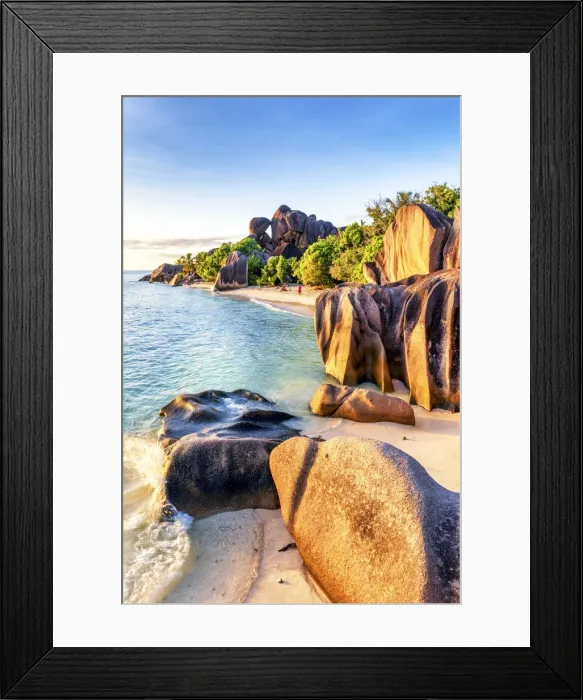 Framed Print : Anse Source d Argent beach, La Digue island, Seychelles, Africa Framed Print : Anse Source d Argent beach, La Digue island, Seychelles, Africa