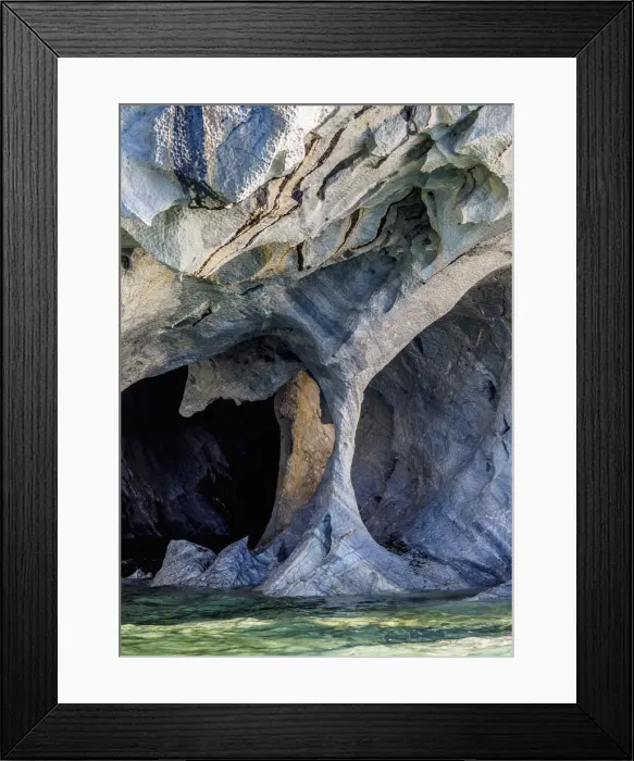 Framed Print : Marble Caves, Santuario de la Naturaleza Capillas de Marmol, General Carrera Lake