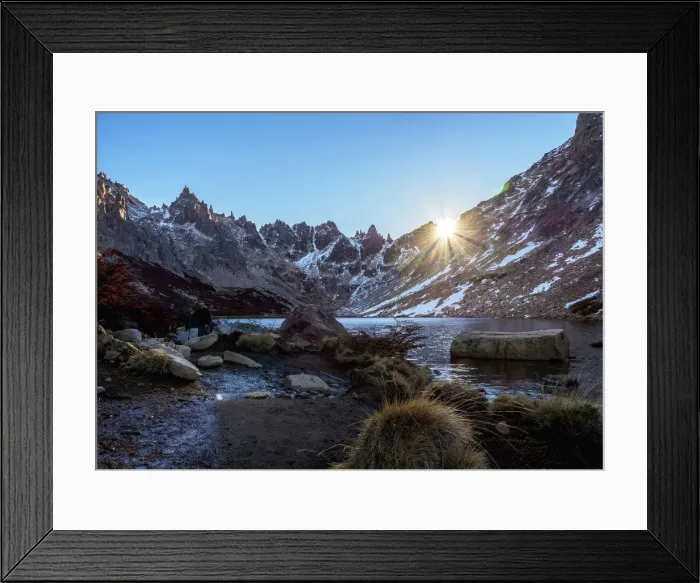 Framed Print : Toncek Lagoon and Cerro Catedral at sunset, Nahuel Huapi National Park, Rio Negro Framed Print : Toncek Lagoon and Cerro Catedral at sunset, Nahuel Huapi National Park, Rio Negro