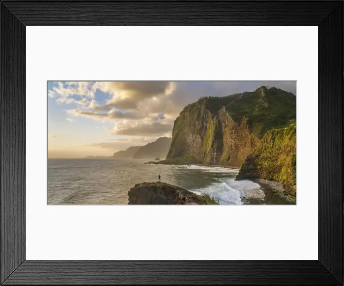 Framed Print : Man taking pictures at dawn. Faial, Santana municipality, Madeira Island, Portugal. (MR) Framed Print : Man taking pictures at dawn. Faial, Santana municipality, Madeira Island, Portugal. (MR)