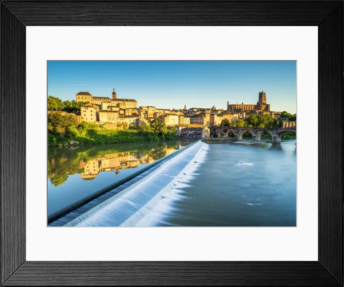 Framed Print : River Tarn Reflections, Albi, Occitanie, France