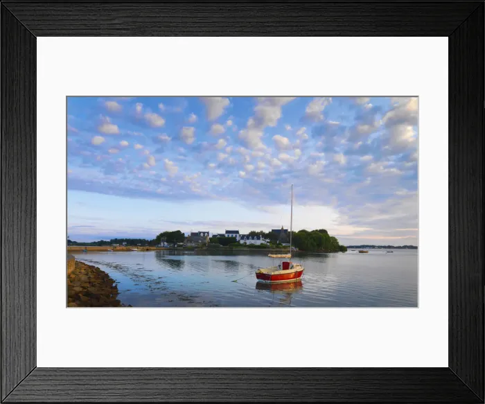 Framed Print : France, Brittany, Morbihan, Belz, Etel river, St. Cado Framed Print : France, Brittany, Morbihan, Belz, Etel river, St. Cado