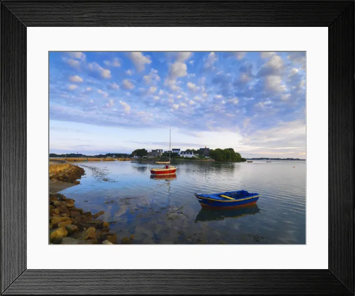Framed Print : France, Brittany, Morbihan, Belz, Etel river, St. Cado Framed Print : France, Brittany, Morbihan, Belz, Etel river, St. Cado